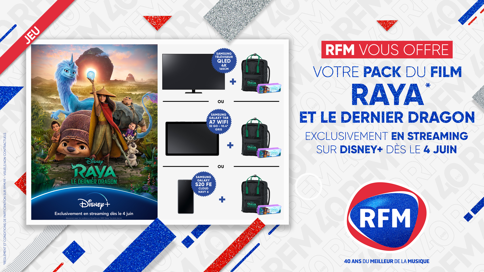 RFM offers you your pack of the film “Raya and the last dragon”