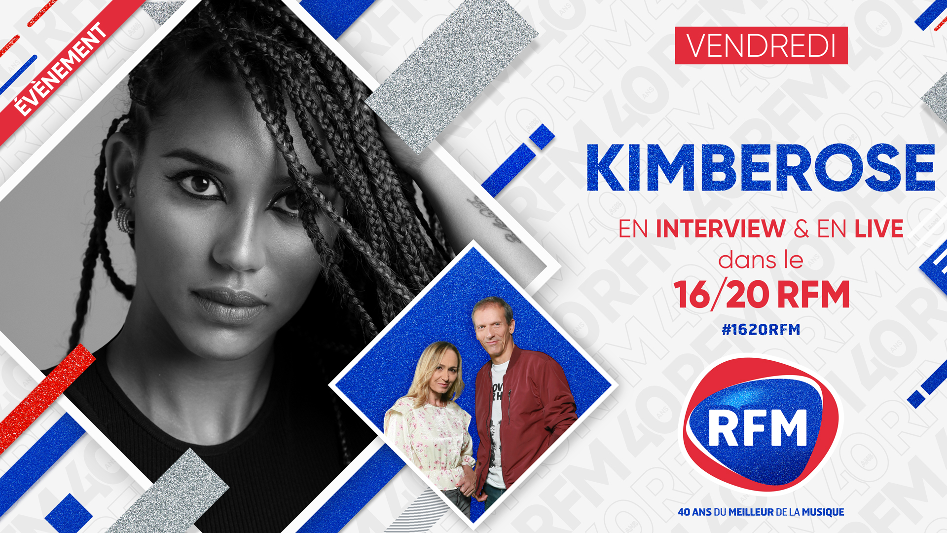 On Est En Direct Invités 4 Juin 2022 Vendredi 4 juin : Kimberose est l'invité du 16/20 RFM